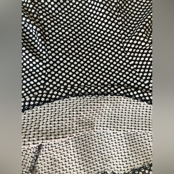 Black and white polka dot peplum top - Picture 2 of 4